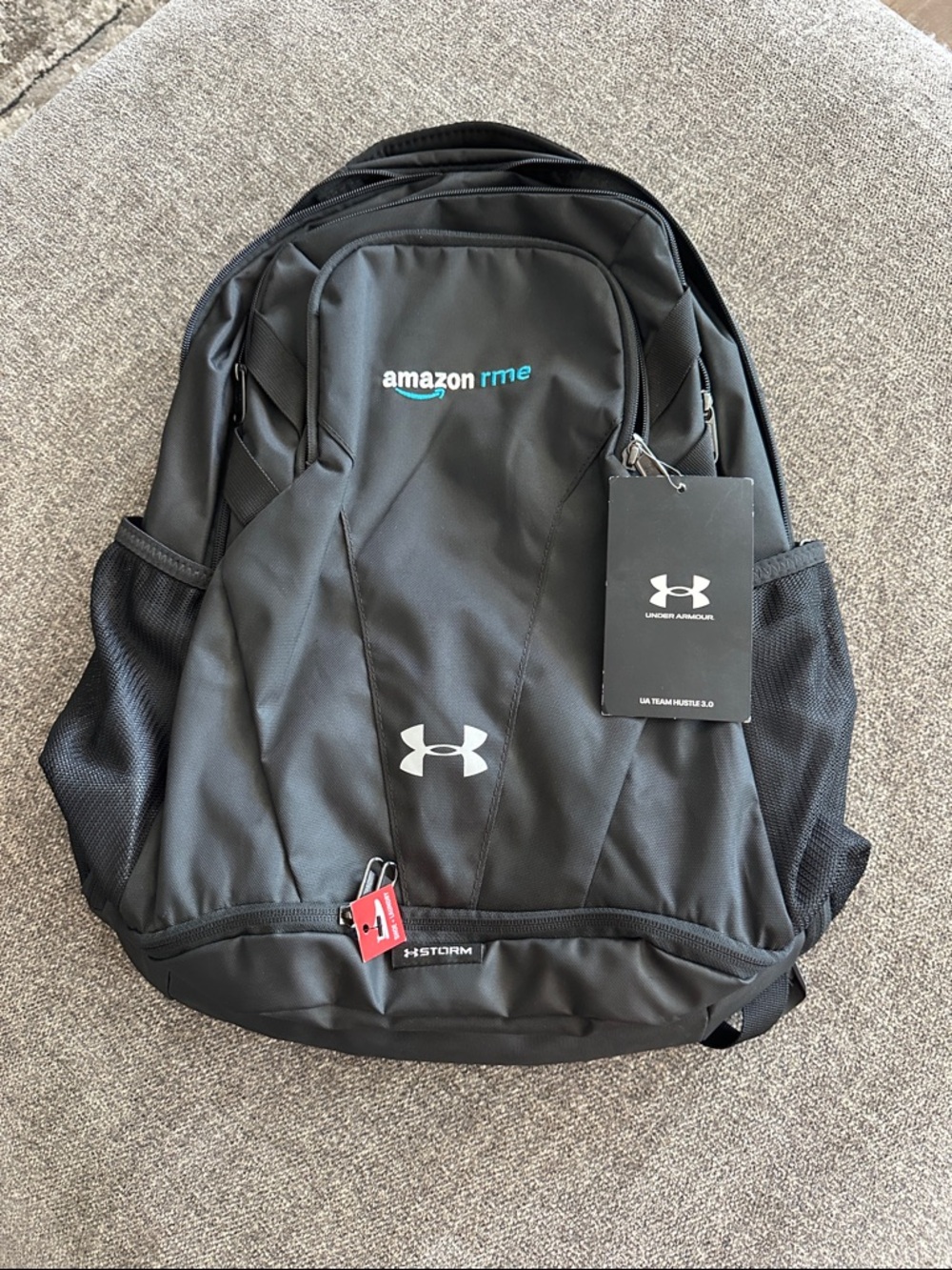 Under Armour Black Backpack with Amazon RME Logo